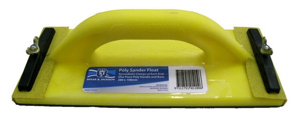 SPEAR & JACKSON - FLOAT POLY SANDER - 280MM X 108MM - PLASTIC HANDLE